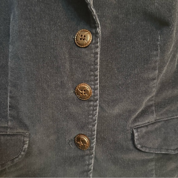 St. John's Bay Women's MP Blue Corduroy‎ Button-Up Jacket Mid-Length Casual - Picture 5 of 6